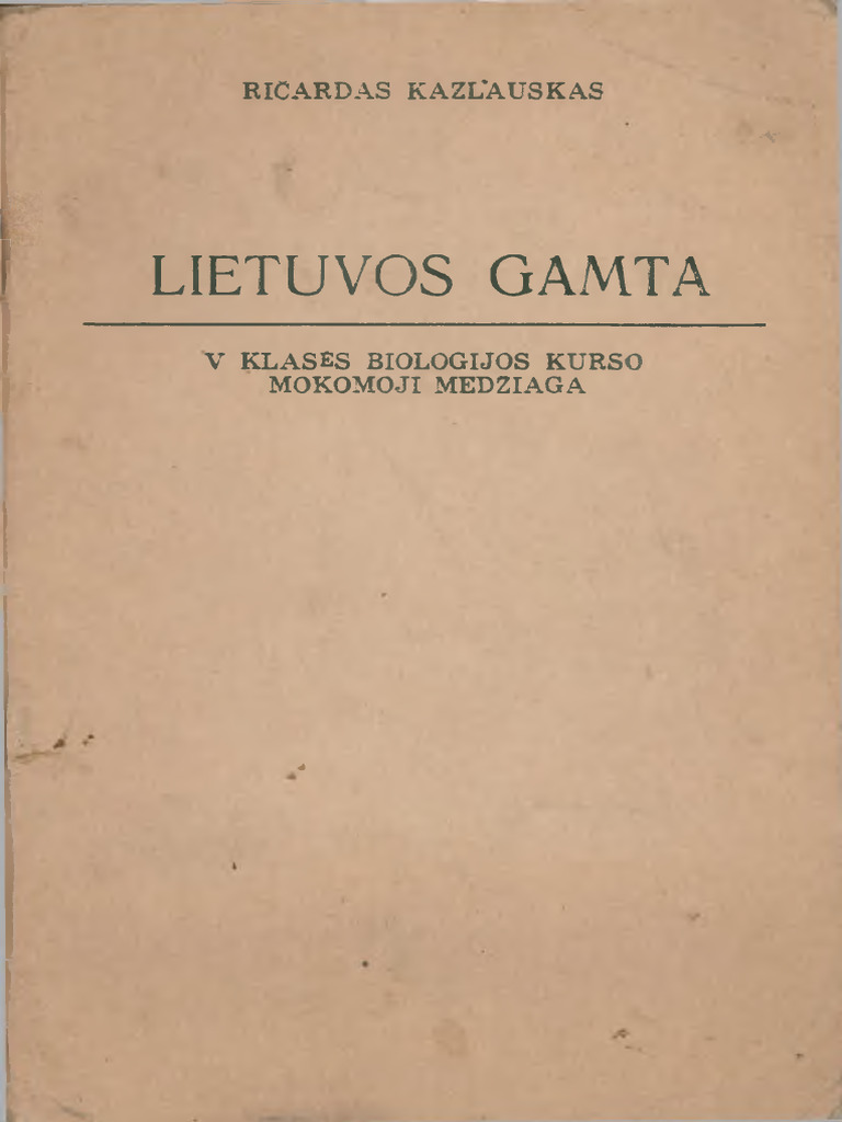Lietuvos Gamta R.kazlauskas | PDF