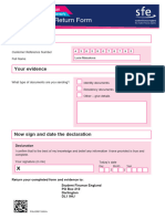 SFE PGL Document Return Form 1920 DD-9