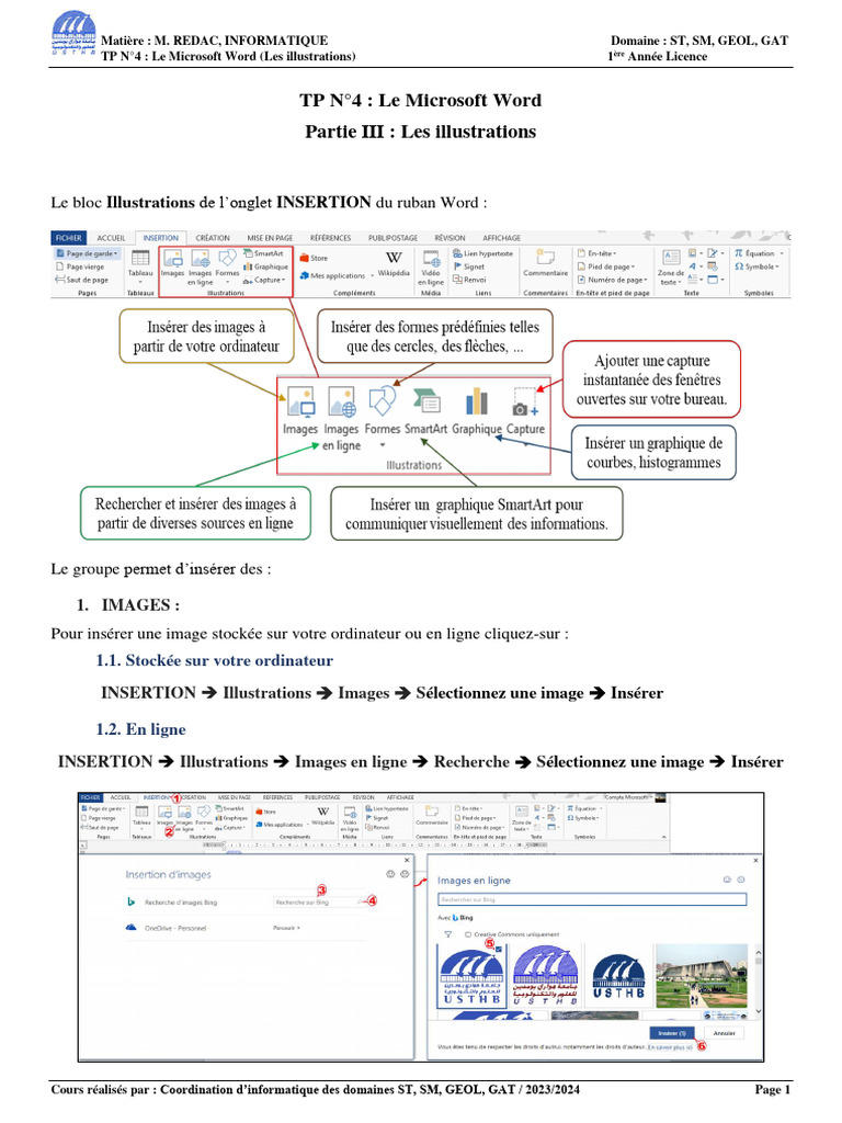 Illustrations dans Microsoft Word | PDF | Microsoft Word | Informatique