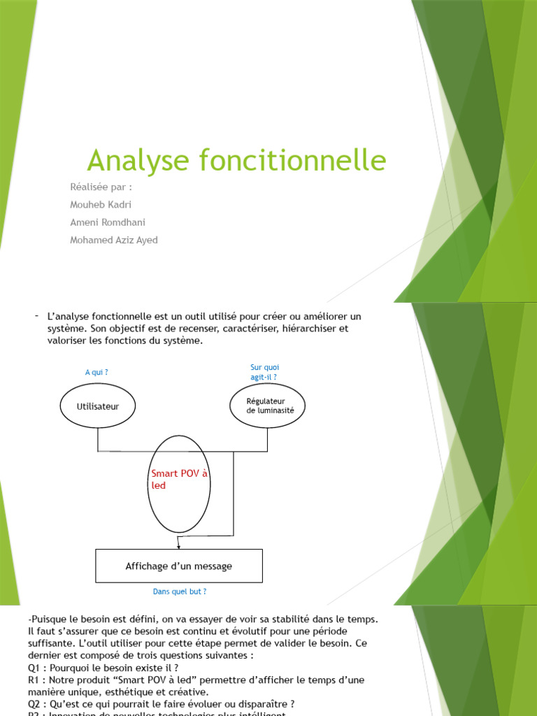 Analyse foncitionnelle projet pdf