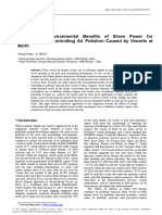 Analysis of Environmental Benefits of Shore Power For Preventing and Controlling Air Pollution Caused by Vessels at Berth