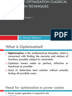 Classical Optimization Techniques