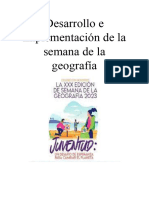 Desarrollo e Implementación de La Semana de La Geografía