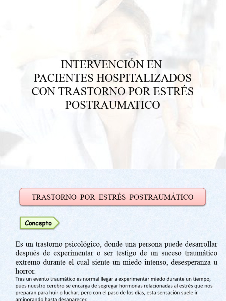 Intervención en Pacientes Con Estres Post-Traumatico | PDF | Trauma ...