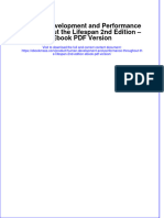 Human Development and Performance Throughout The Lifespan 2nd Edition Ebook PDF Version