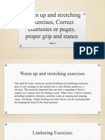 Warm Up and Stretching Exercises, Correct Courtesies