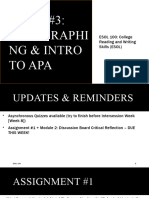 Week 3 Paragraphing - ESOL 100 - ASY