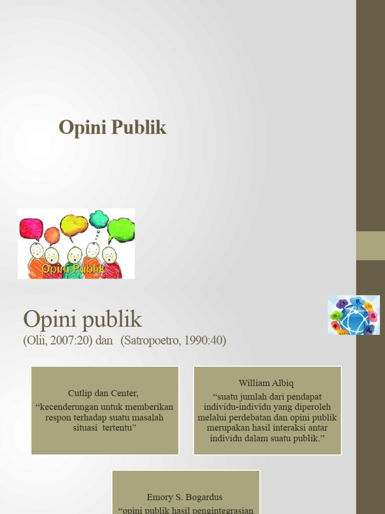 Jenis dan Kekuatan Opini Publik | PDF
