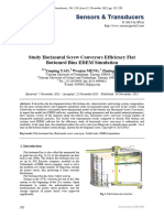 Study Horizontal Screw Conveyors Efficiency Flat Bottomed Bins EDEM Simulation
