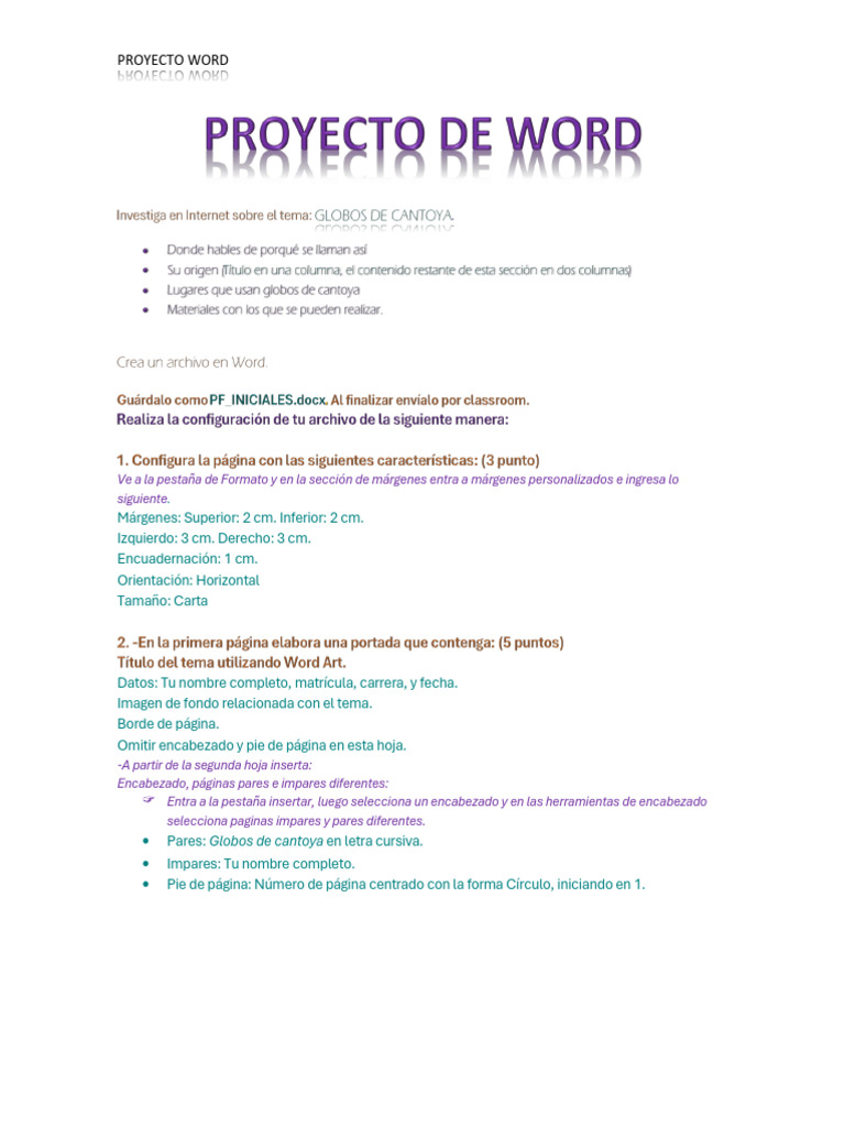Proyecto de Word | PDF