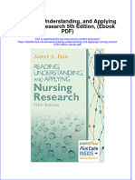Reading Understanding and Applying Nursing Research 5th Edition Ebook PDF
