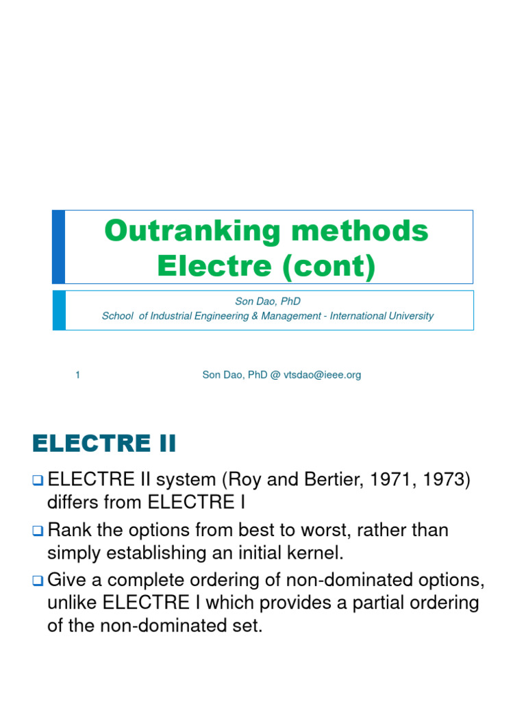 Electre Ii | Download Free PDF | Analysis | Applied Mathematics