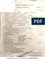 6th Social Science EM Half Yearly Exam 2022 Original Question Paper Tirupattur District English Medium PDF Download