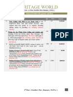 Heritage World: SECTION 1 - Material Details With Quantity and Rate