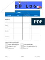 Food Log Template