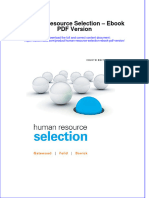 Human Resource Selection Ebook PDF Version
