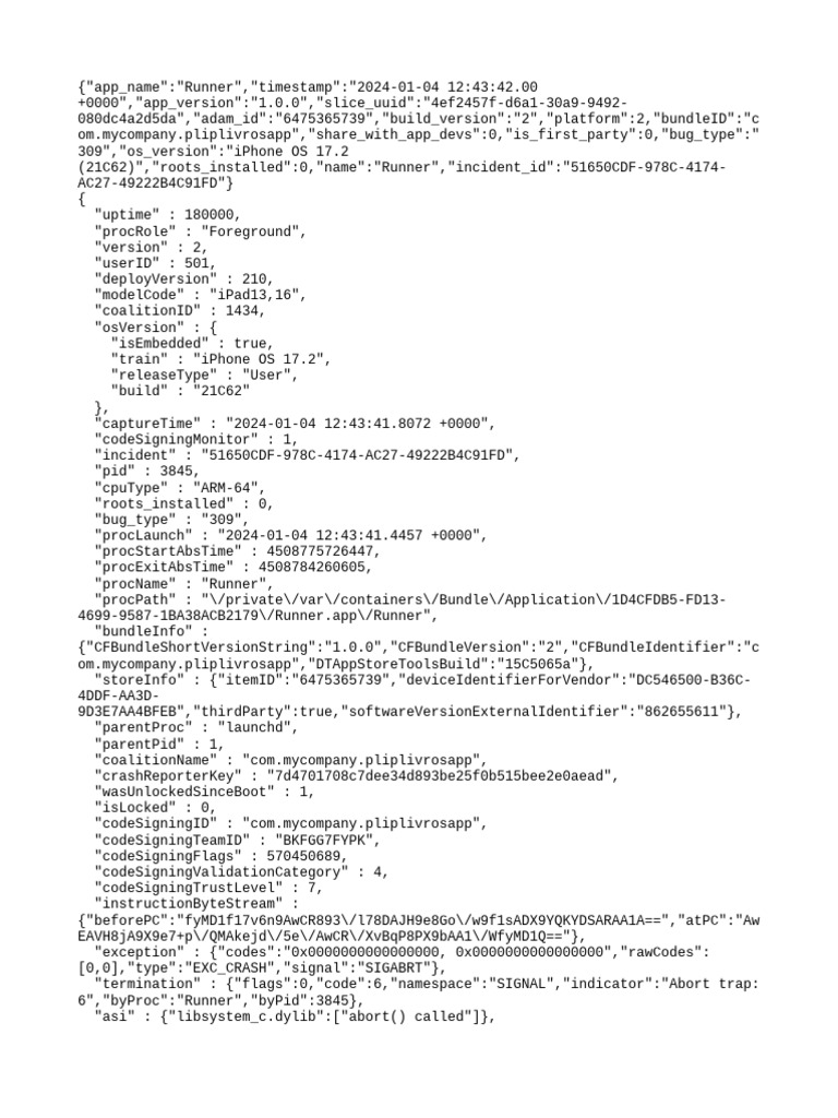 Crashlog | PDF