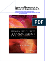Human Resources Management For Public and Nonprofit Organizations A