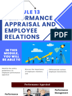 Module 13 Performance Appraisal and Employee Relations