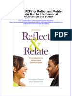 Etextbook PDF For Reflect and Relate An Introduction To Interpersonal Communication 5th Edition