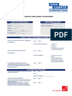 Formulaire Signalement Escroquerie