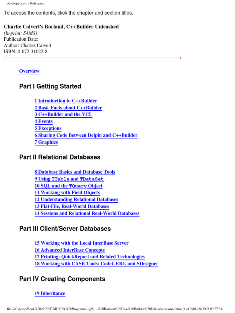 Vdoc - Pub Charlie Calverts Borland Cbuilder Unleashed | PDF ...