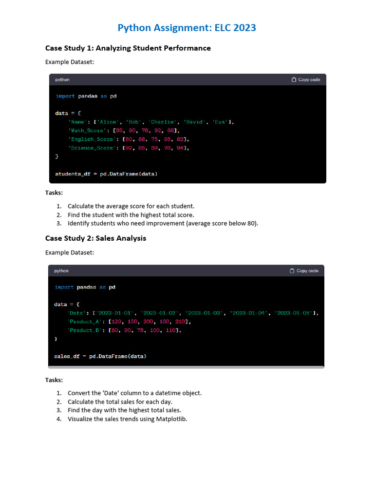 Data Analytics with Python | PDF image.