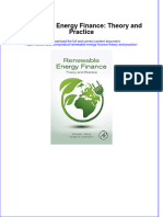 Renewable Energy Finance Theory and Practice