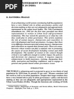 Prasad 2017 Women Empowerment in Urban Governance in India