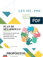 Ley 152 - 1994 Plan de Desarrollo