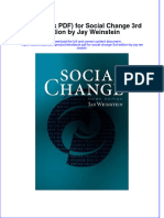 Etextbook PDF For Social Change 3rd Edition by Jay Weinstein