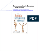Nonverbal Communication in Everyday Life Null