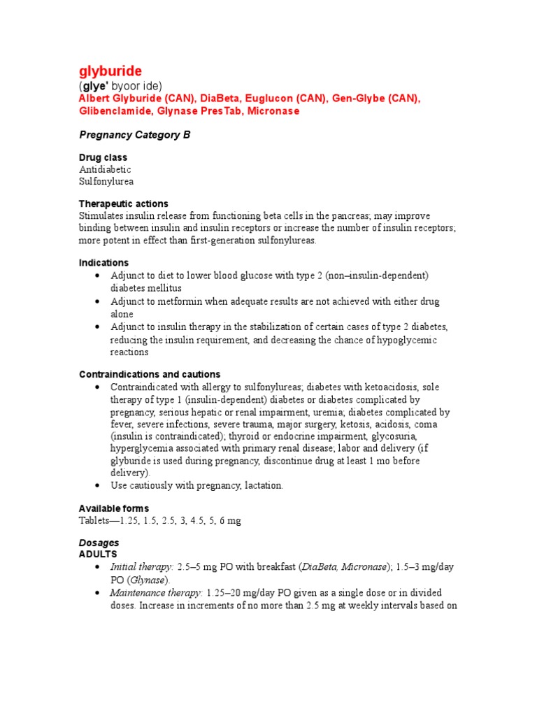 Order Micronase Drug