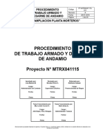 PT-MTRX041115-011 Procedimiento Trabajo Armado y Desarme de Andamio