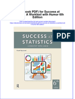 Etextbook PDF For Success at Statistics A Worktext With Humor 6th Edition