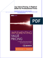 Implementing Value Pricing A Radical Business Model For Professional Firms