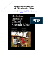 The Oxford Textbook of Clinical Research Ethics Reprint Edition