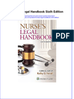 Nurses Legal Handbook Sixth Edition