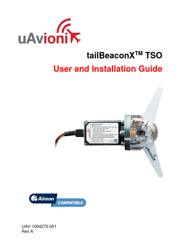 tailBeaconX TSO User and Installation Guide PDF Electrical Wiring