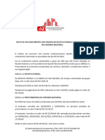 NOTA DE EXCLARECIMENTO DAS DIVIDAS NA RECEITA FEDERAL E PROCURADORIA DA FAZENDA NACIONAL Apaches 