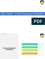 Lecture 5 Protein Sequence Database