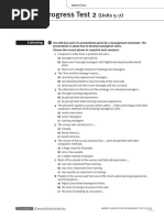 Market Leader 4 Upper Intermediate Progress Test 02