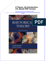 Rhetorical Theory An Introduction Inc 2018 Ebook PDF Version