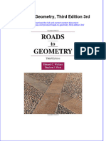 Roads To Geometry Third Edition 3rd