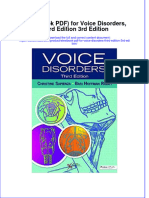 Etextbook PDF For Voice Disorders Third Edition 3rd Edition