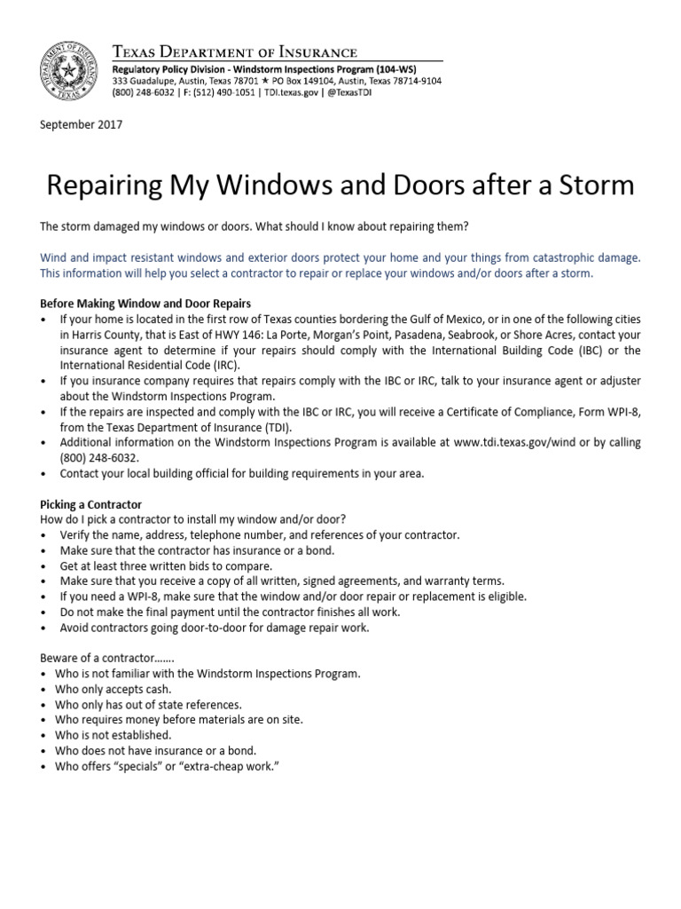 Storm Window and Door Repair Guide | PDF | Technology & Engineering