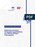 OFDIG - Appel de Candidature - Données EFH