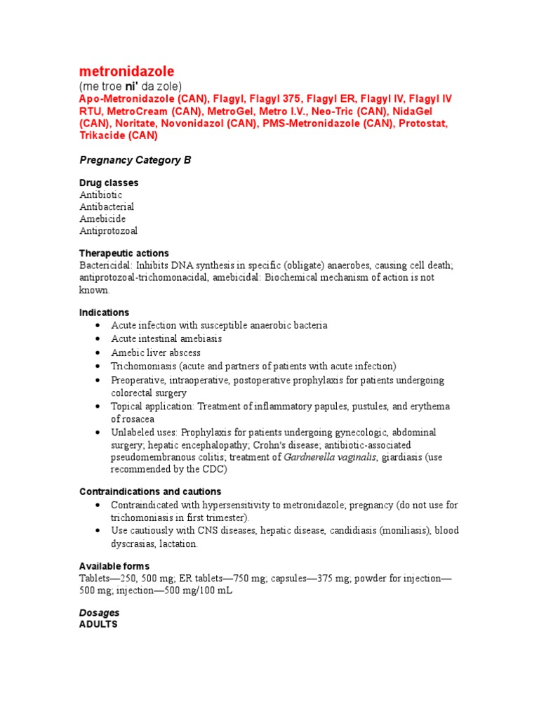 METRONIDAZOLE INTERACTIONS CHECKER visual data 3