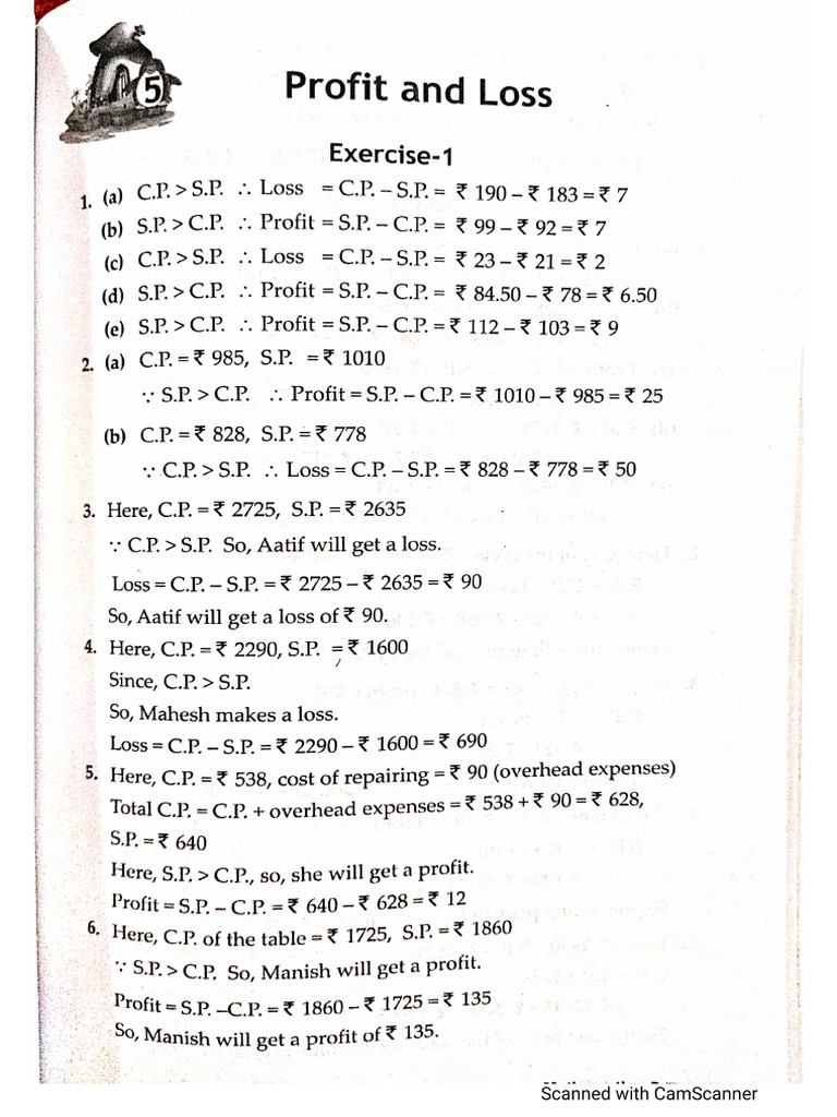 Chapter 5 Class 5 Profit and Loss | PDF