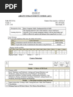 ABILITY ENHANCEMENT COURSE-Main Syllabus